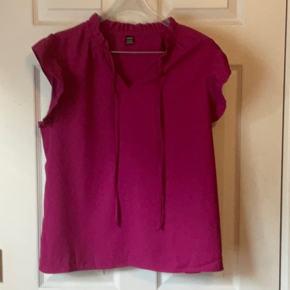 Shein Women’s Magenta V-Neck Flounce Sleeves Barbiecore Short Set Size X-Large - Picture 4 of 11